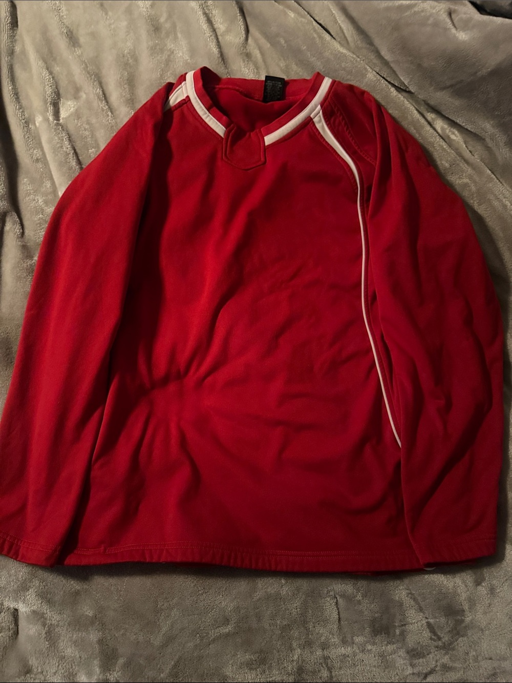 Easton Red Crewneck Sweater with White Piping